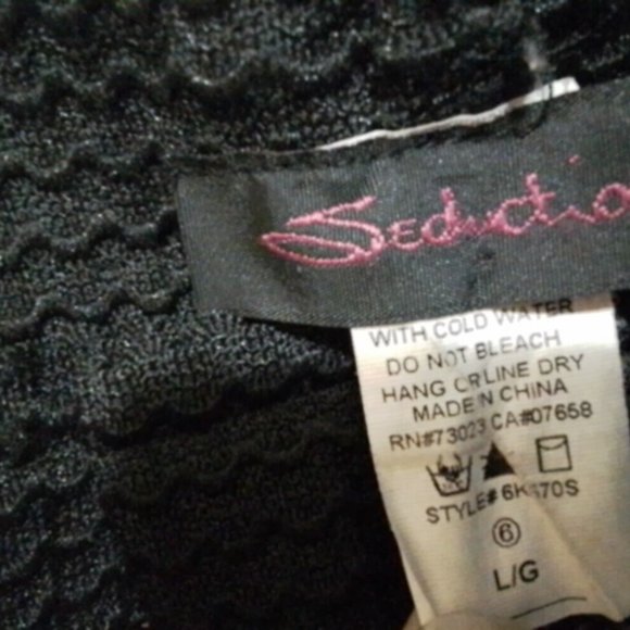 Mini Tube Black White Elastic Dress Seduction Size Large A - Picture 2 of 3